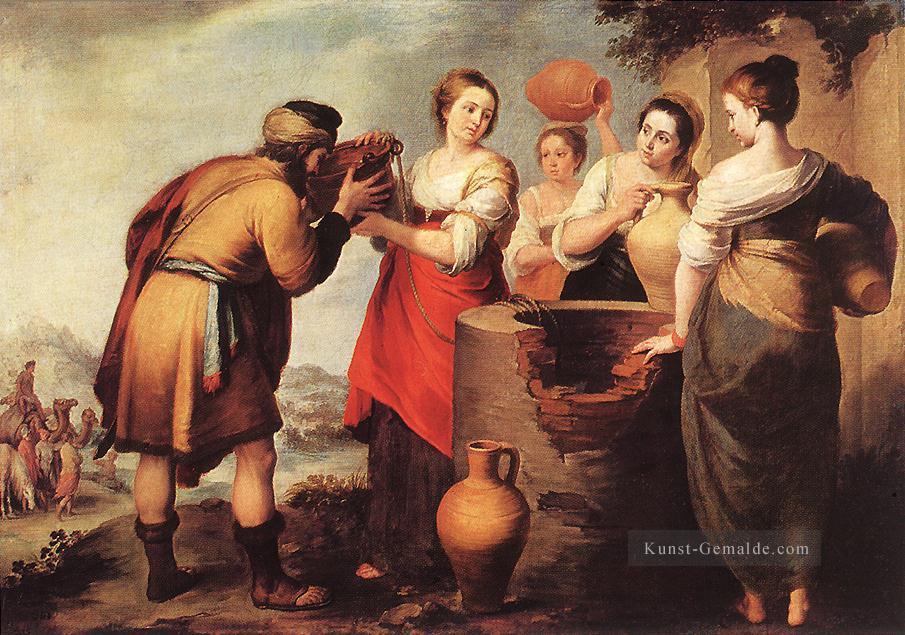 Rebecca und Eliezer Spanish Barock Bartolomé Esteban Murillo Ölgemälde